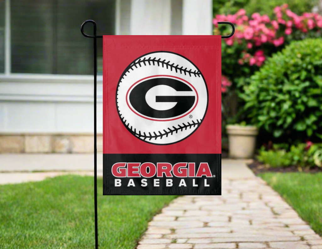 Georgia Bulldogs Baseball Double Sided Garden Flag
