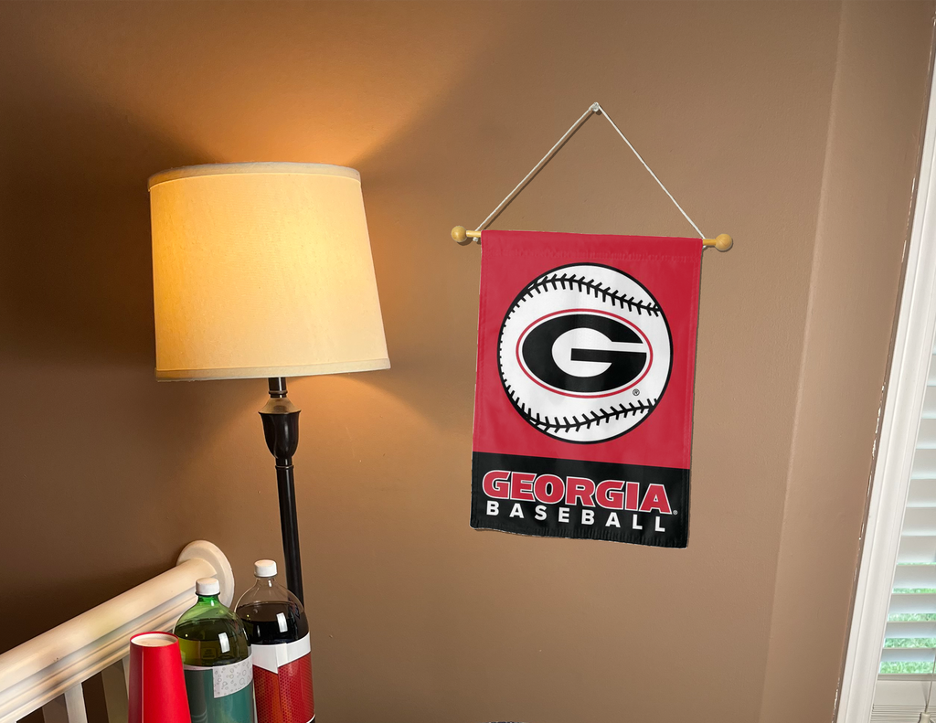 Georgia Bulldogs Baseball Double Sided Garden Flag