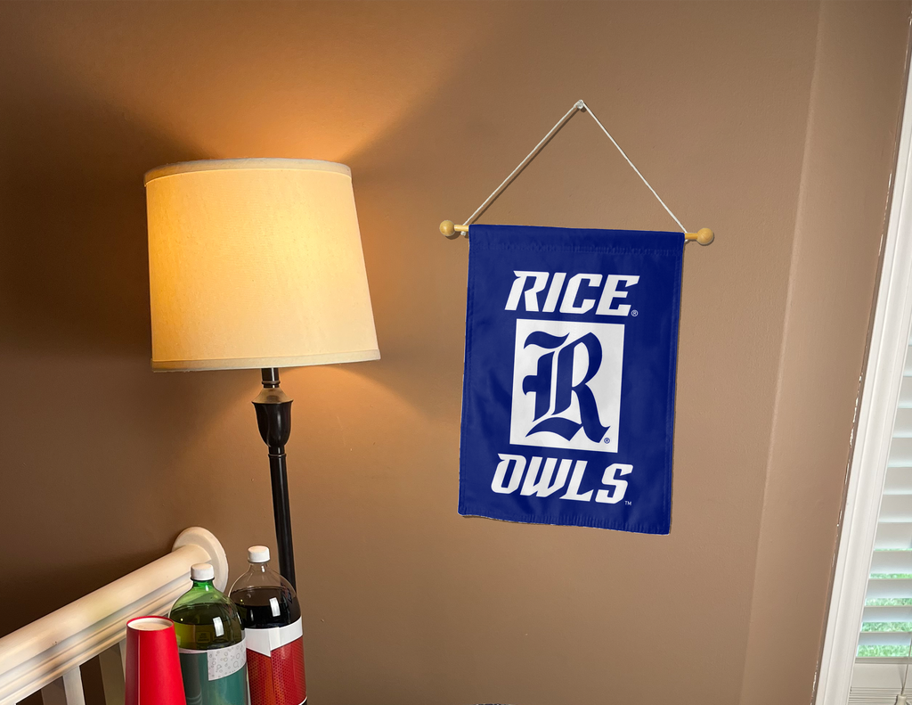 Rice University - R Rice Owls Double Sided Garden Flag