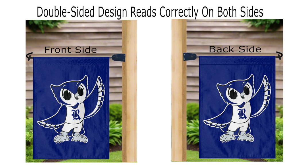 Rice University - Sammy The Owl Double Sided Garden Flag
