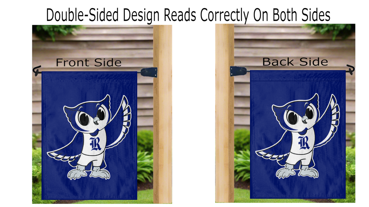 Rice University - Sammy The Owl Double Sided Garden Flag