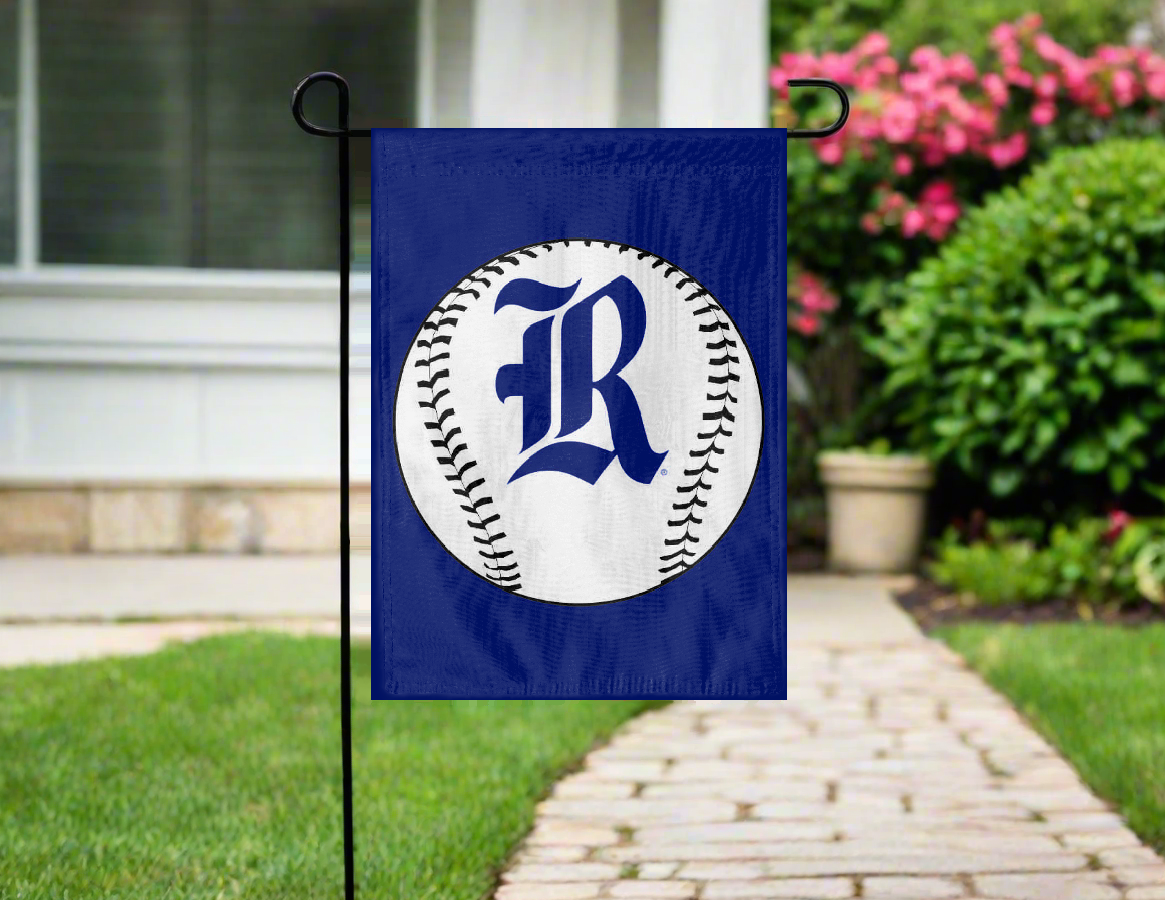 13x18 Rice Baseball Double Sided Garden Flag