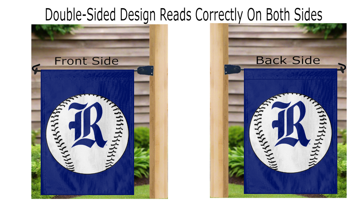 13x18 Rice Baseball Double Sided Garden Flag