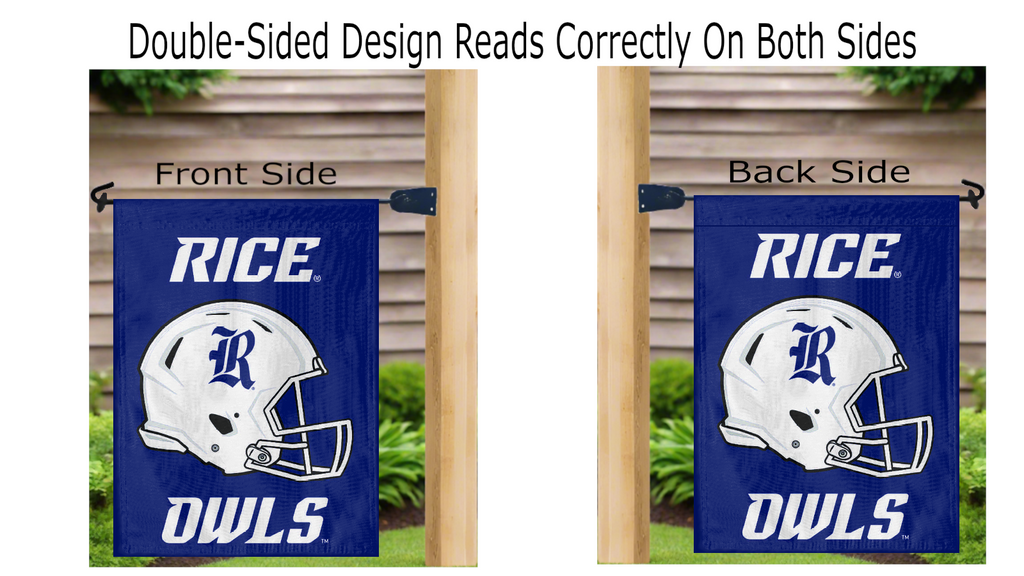 13x18 Rice Football Double Sided Garden Flag