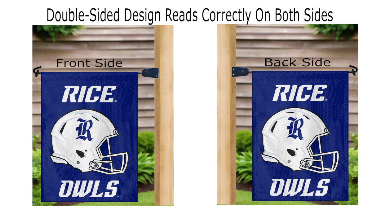 13x18 Rice Football Double Sided Garden Flag