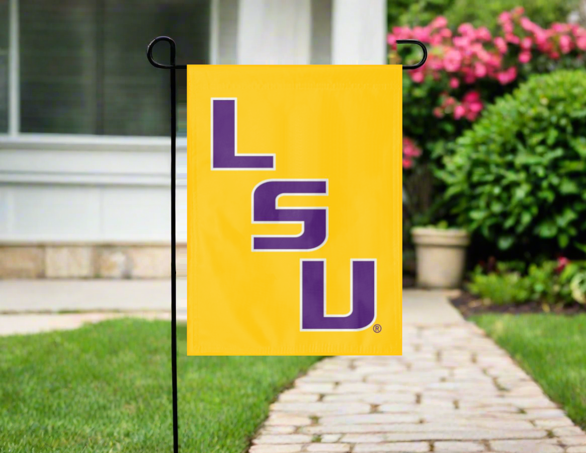LSU - Tigers Gold Double Sided Garden Flag