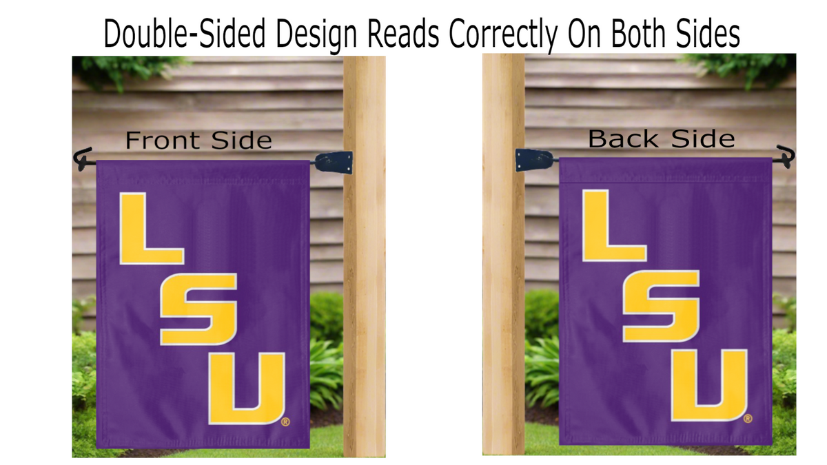 LSU - Tigers Purple Double Sided Garden Flag