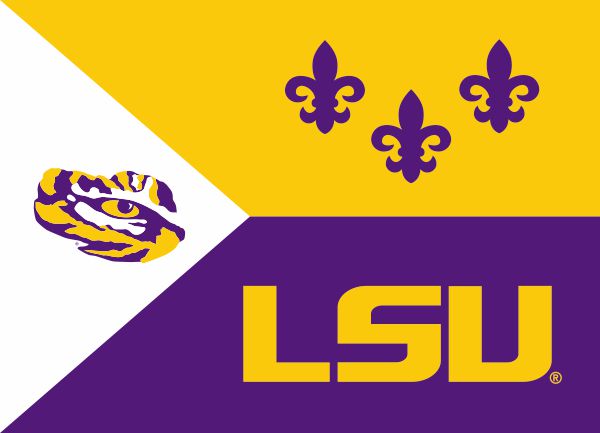 LSU - Acadian Flag of Louisiana Double Sided Garden Flag
