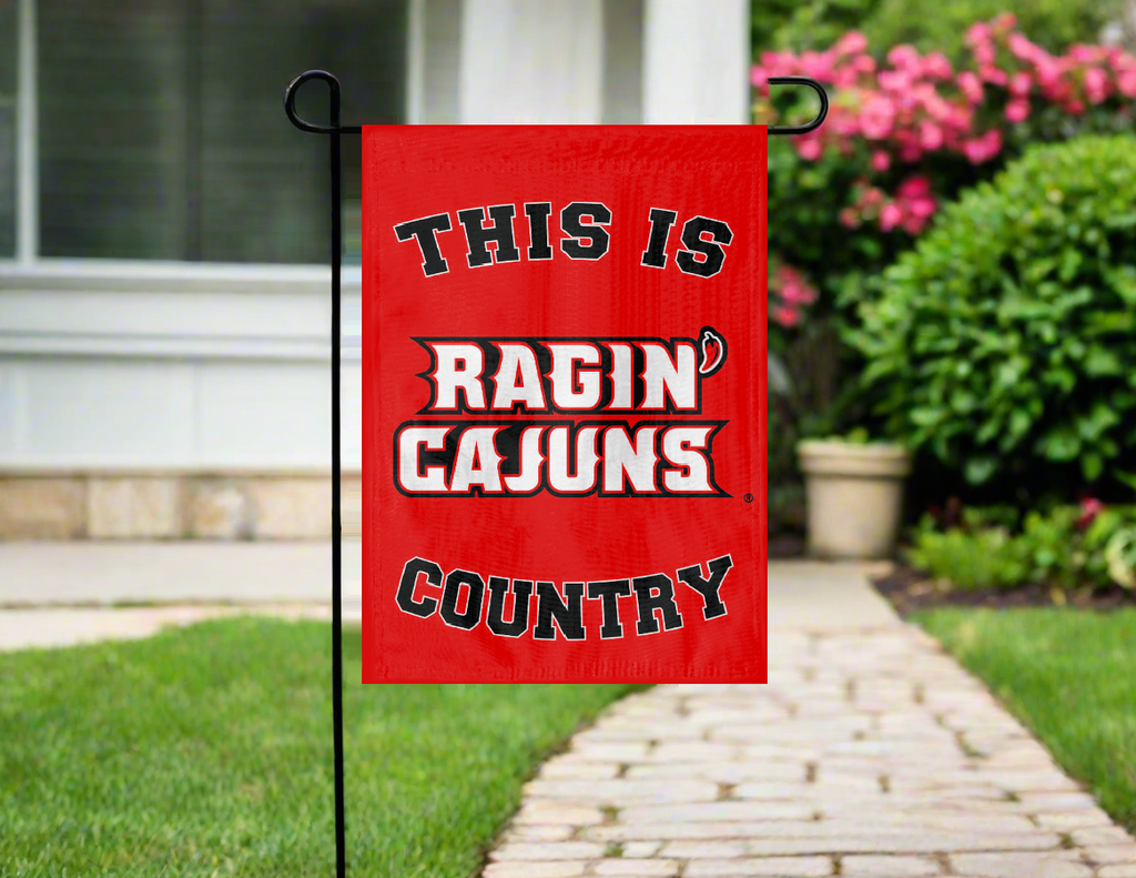 Louisiana Lafayette Ragin Cajuns Country Double Sided Garden Flag