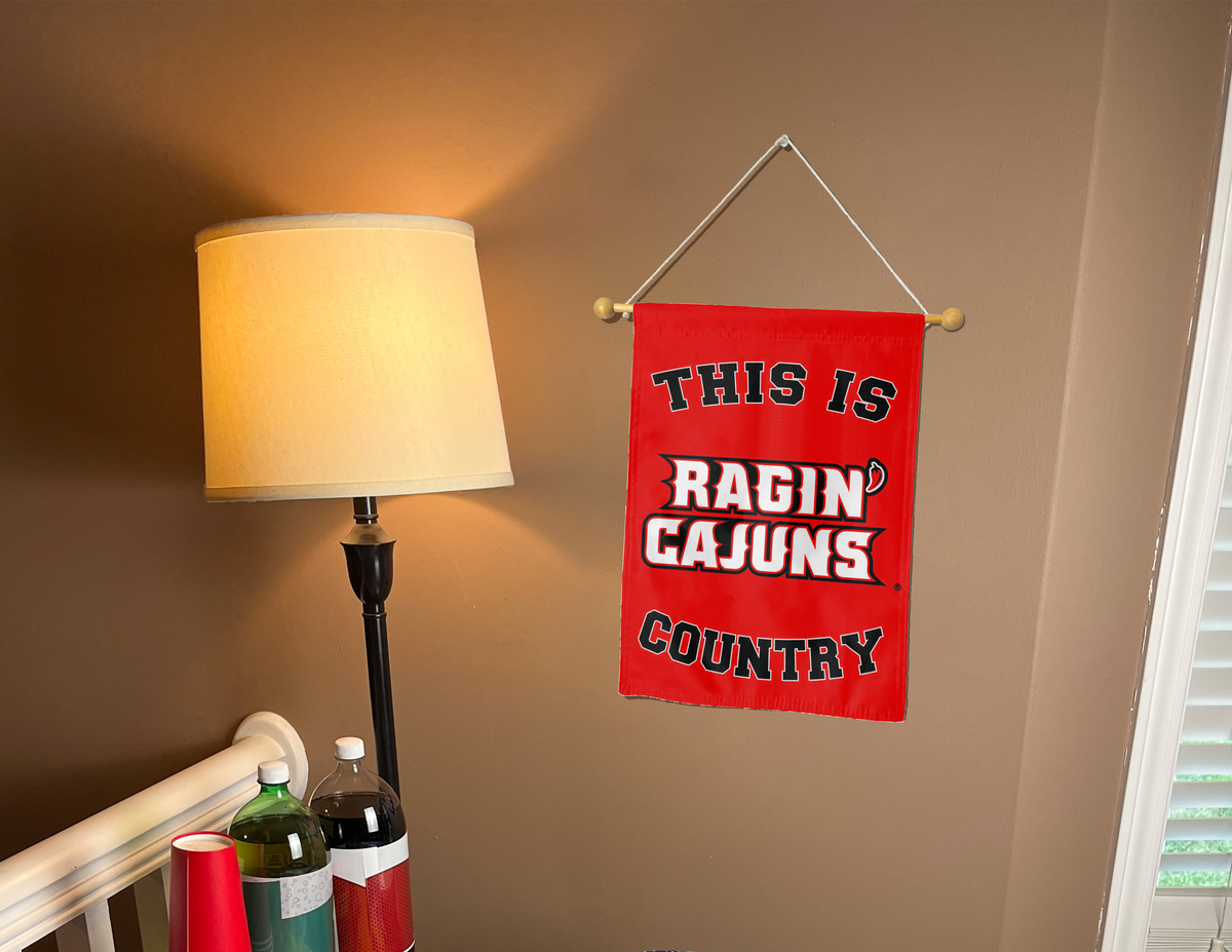 Louisiana Lafayette Ragin Cajuns Country Double Sided Garden Flag