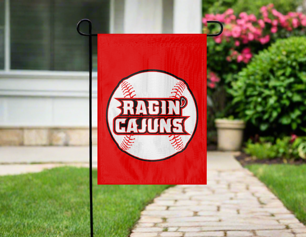 Louisiana Lafayette - Baseball Double Sided Garden Flag