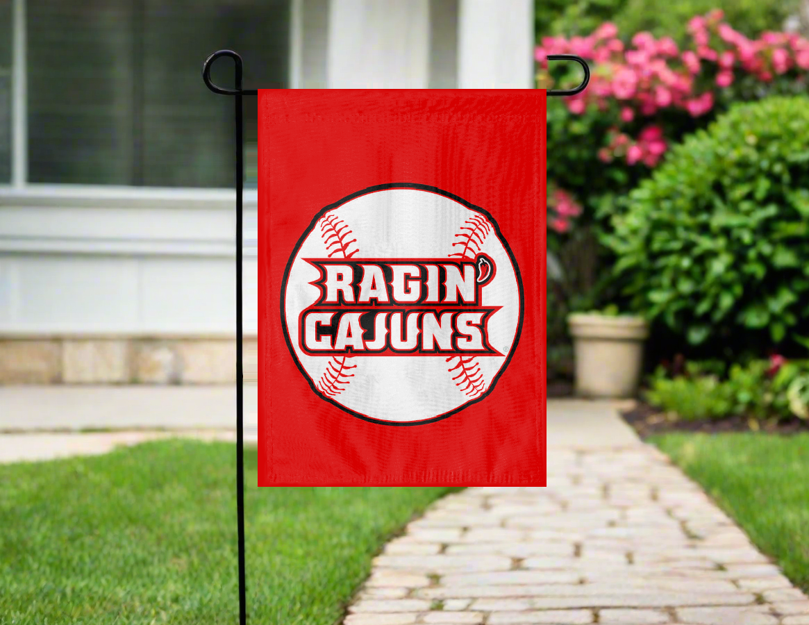 Louisiana Lafayette - Baseball Double Sided Garden Flag
