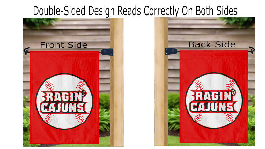 Louisiana Lafayette - Baseball Double Sided Garden Flag
