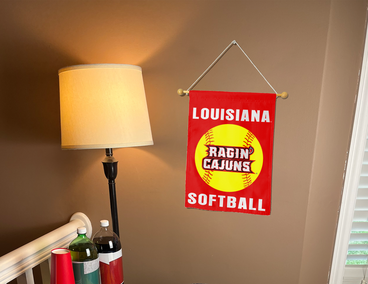Louisiana Lafayette - Softball Double Sided Garden Flag