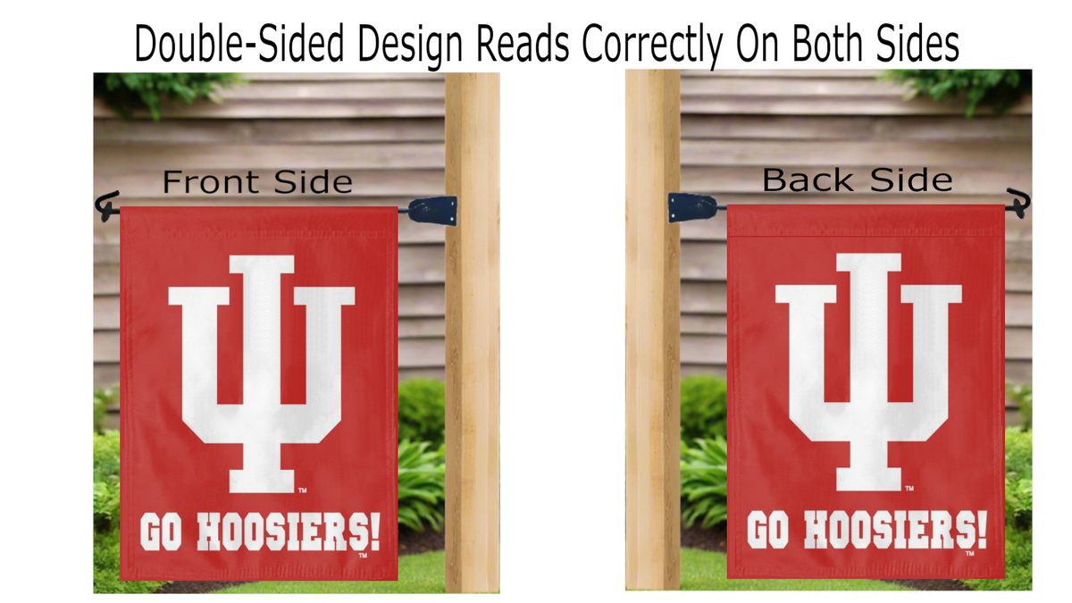 Indiana University Go Hoosiers Double Sided Garden Flag