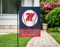 Blue Ole Miss Baseball Double Sided Garden Flag