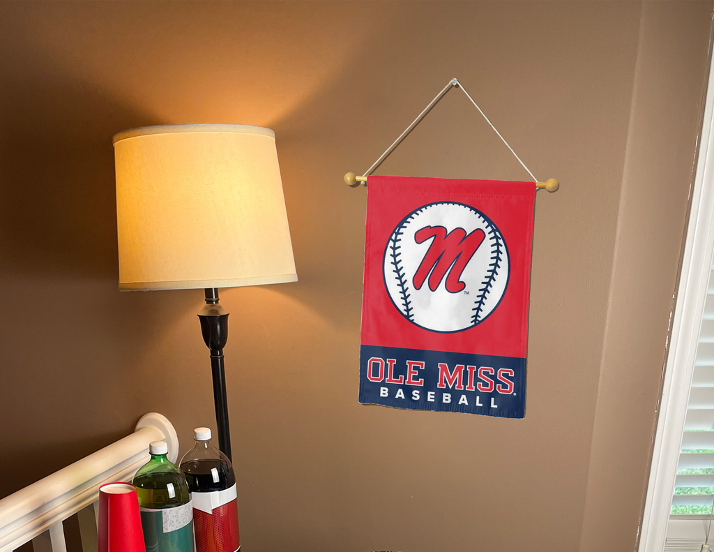 Ole Miss Baseball Double Sided Garden Flag