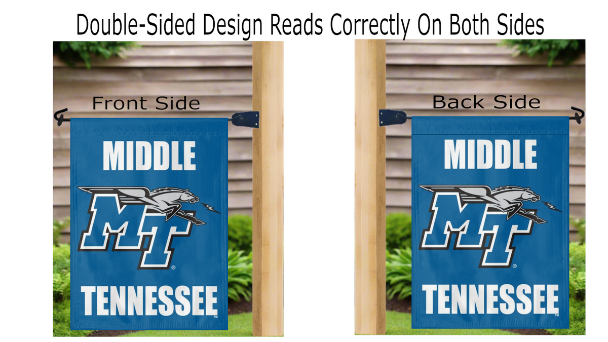 Middle Tennessee State - Blue Raiders Double Sided Garden Flag