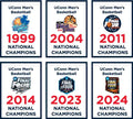 UCONN National Champions Basketball 6 Pack Double Sided Garden Flags