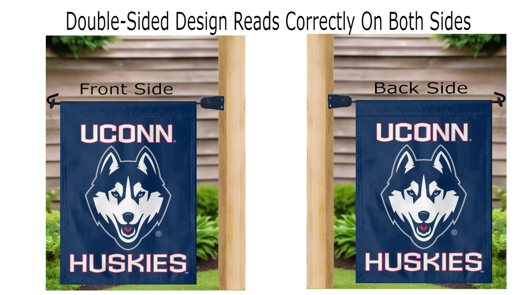 UCONN Huskies Double Sided Garden Flag