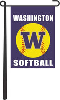 University of Washington - Softball Double Sided Garden Flag
