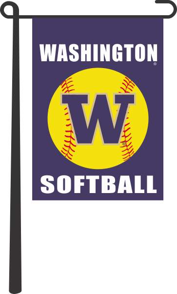 University of Washington - Softball Double Sided Garden Flag