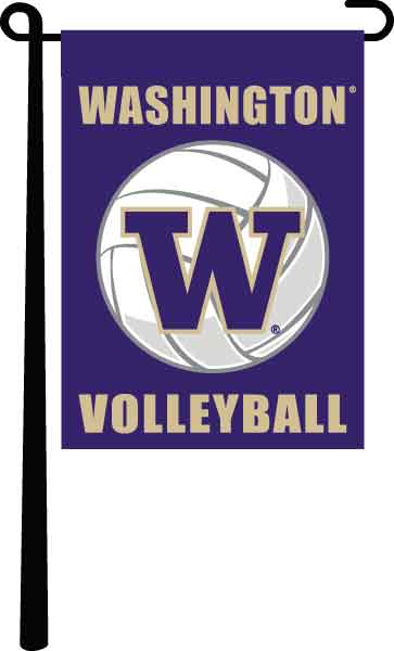 University of Washington - Volleyball Double Sided Garden Flag