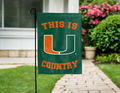 This is Miami Hurricanes Country Double Sided Garden Flag