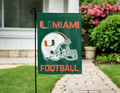 Miami Hurricanes Football Double Sided Garden Flag