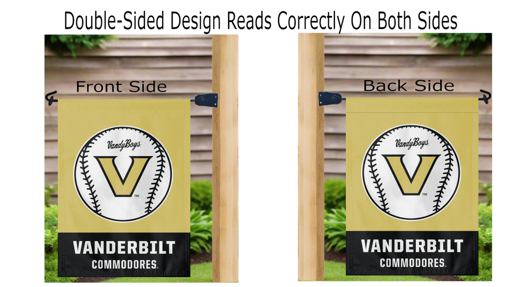 Vanderbilt VandyBoys Baseball Double Sided Garden Flag