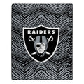 Zubaz X Northwest NFL Las Vegas Raiders Zubified 50X60 Raschel Throw Blanket