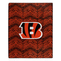 Zubaz X Northwest NFL Cincinnati Bengals Zubified Raschel Throw Blanket