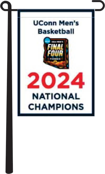 UCONN National Champions 2024 Garden Flag