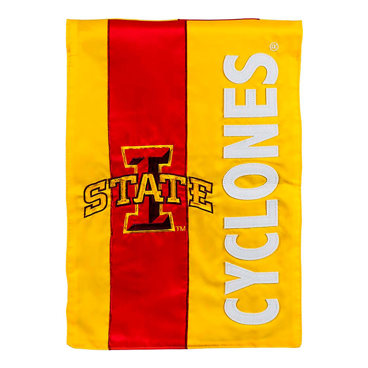 Iowa State Mixed-Material Embellished Appliqu?ouse Flag
