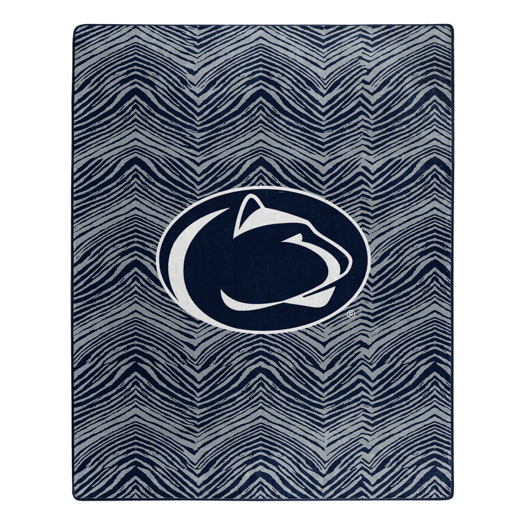 Zubaz x Northwest NCAA Penn State Nittany Lions Zubified Raschel Throw Blanket