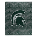 Zubaz x Northwest NCAA Michigan State Spartans Zubified Raschel Throw Blanket
