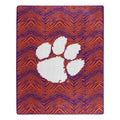 Zubaz x Northwest NCAA Clemson Tigers Zubified Raschel Throw Blanket