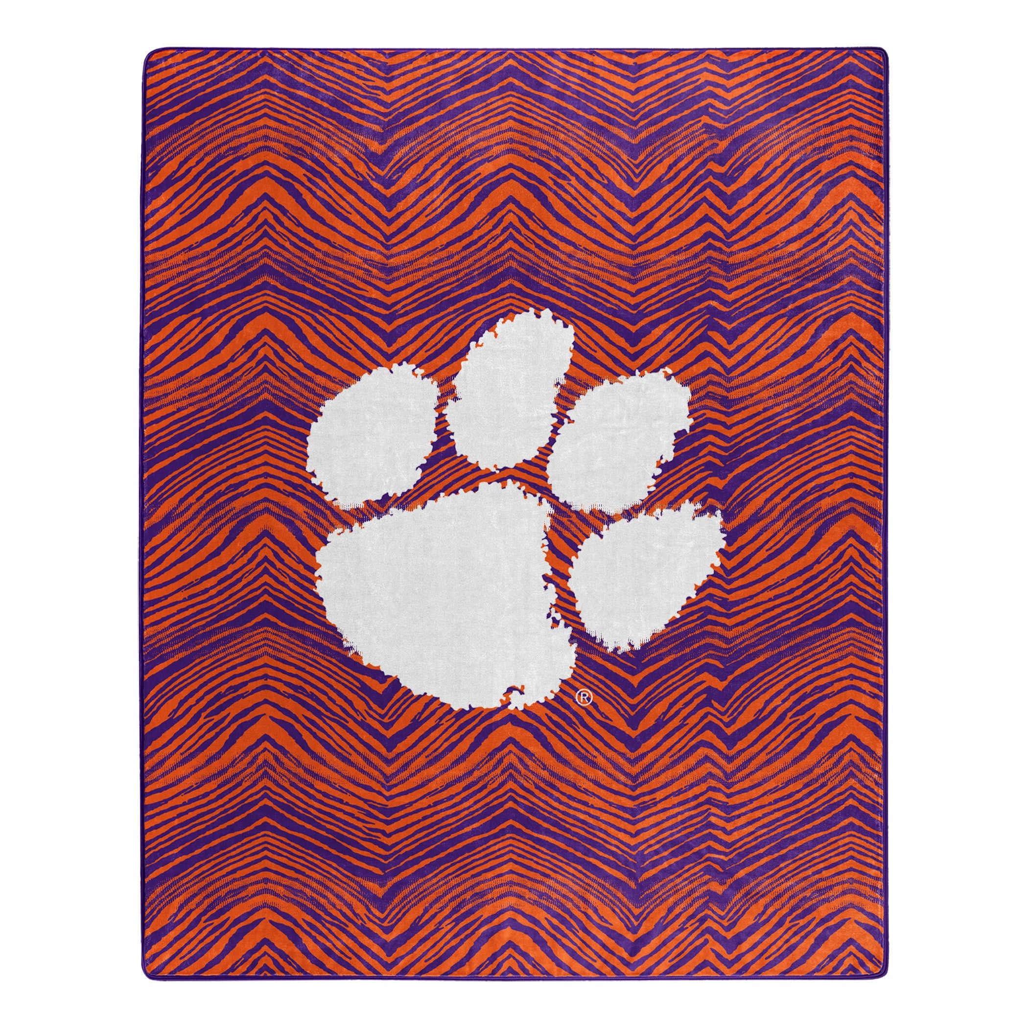 Zubaz x Northwest NCAA Clemson Tigers Zubified Raschel Throw Blanket