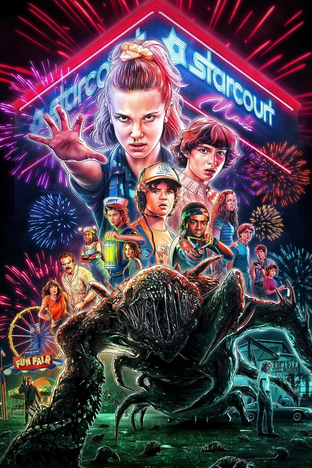 Stranger Things Tv Show Movie Poster Retro Sci-fi Print