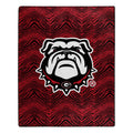 Zubaz x Northwest NCAA Georgia Bulldogs Zubified Raschel Throw Blanket