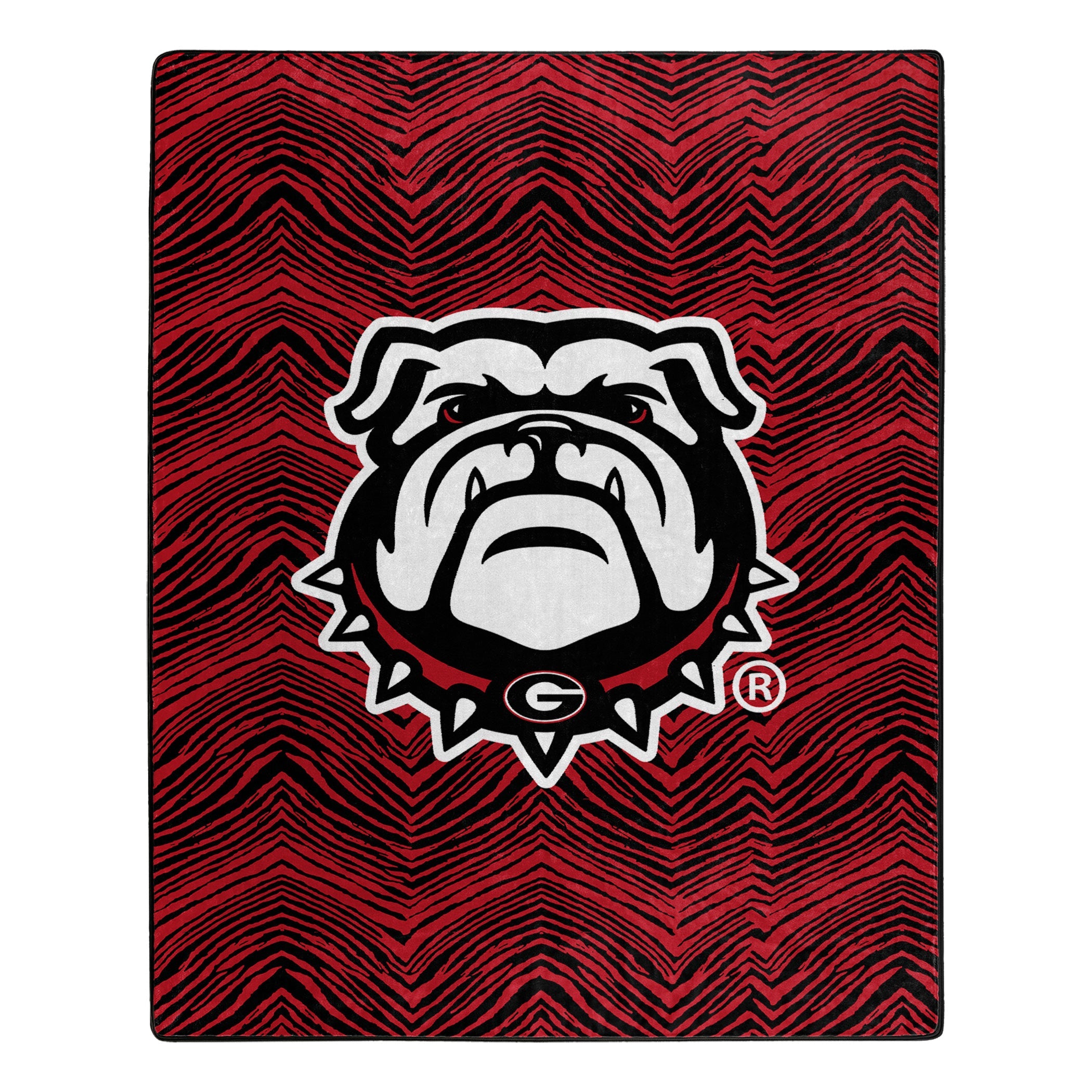Zubaz x Northwest NCAA Georgia Bulldogs Zubified Raschel Throw Blanket