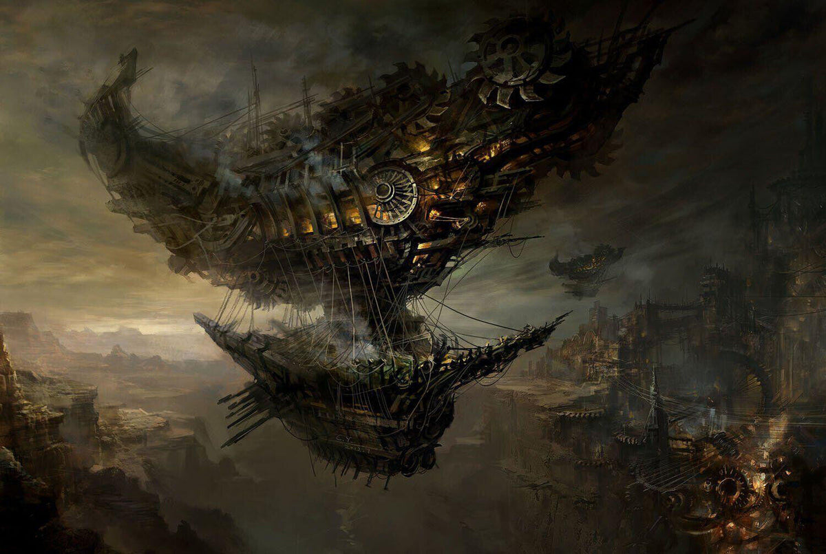 Steampunk Poster Retro Futuristic Print