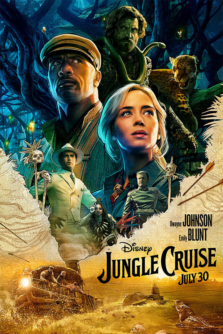 Jungle Cruise Full Character Movie 2021 Artist Dwayne Poster Wall Art Print Home Wall Decor
