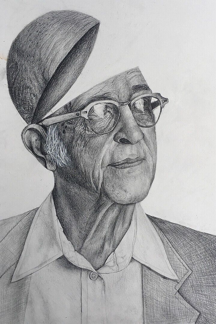 Portrait Of Psychotherapist Carl Rogers Poster Wall Art Print Home Wall Decor