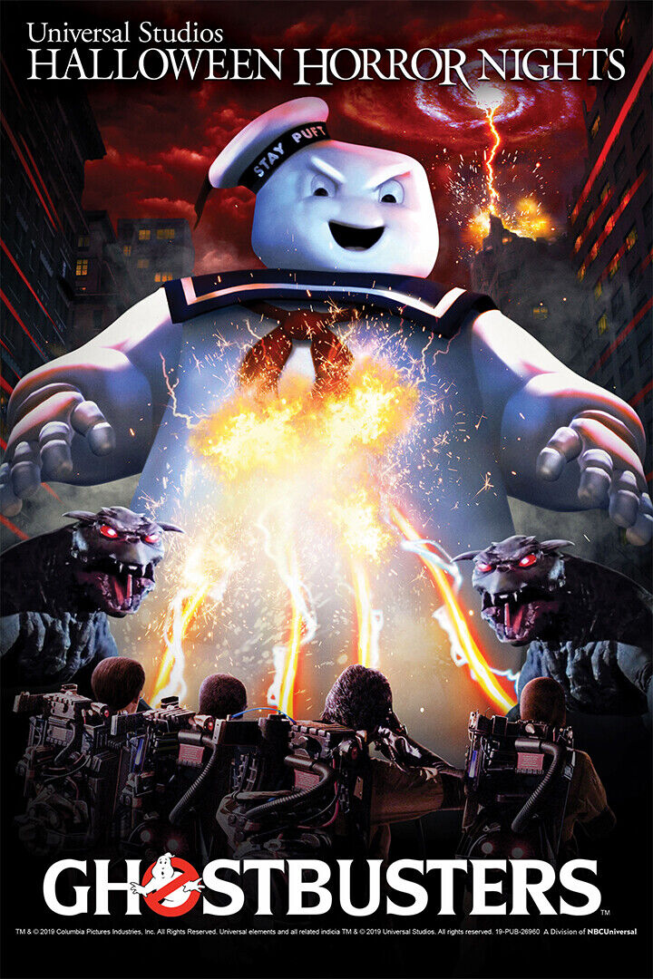 Ghostbusters Halloween Horror Nights Poster Wall Art Print Home Wall Decor