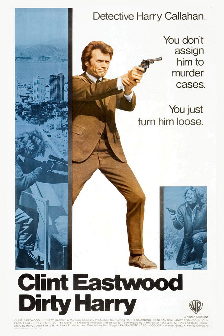 Dirty Harry Action Thriller Movie Cinema Poster Wall Art Print Home Wall Decor