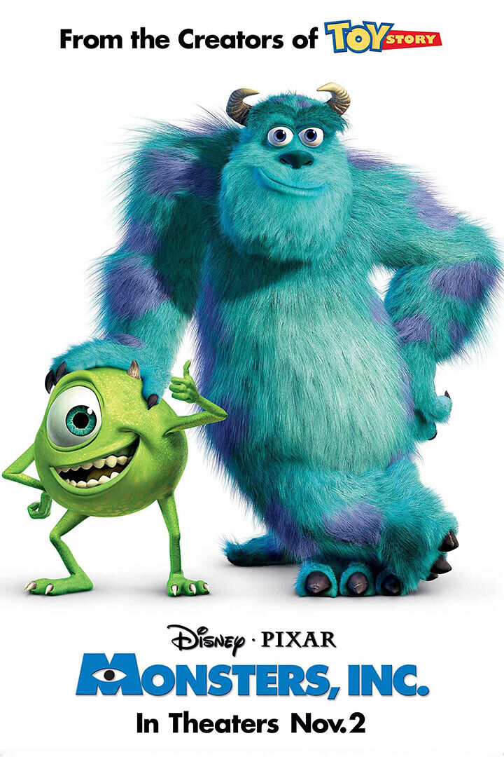 Monsters Inc 2001 Animation Movie Action Comedy Poster Wall Art Print Home Wall Decor