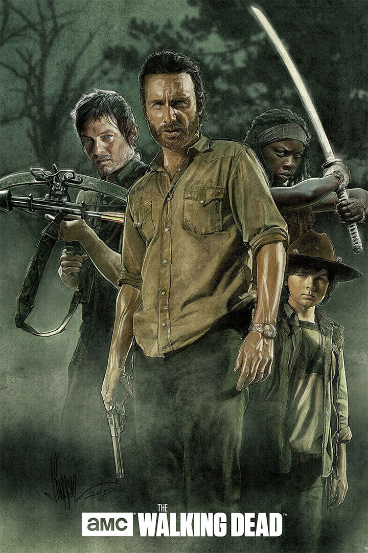 The Walking Dead Movie Characters Horror Poster Wall Art Print Home Wall Decor