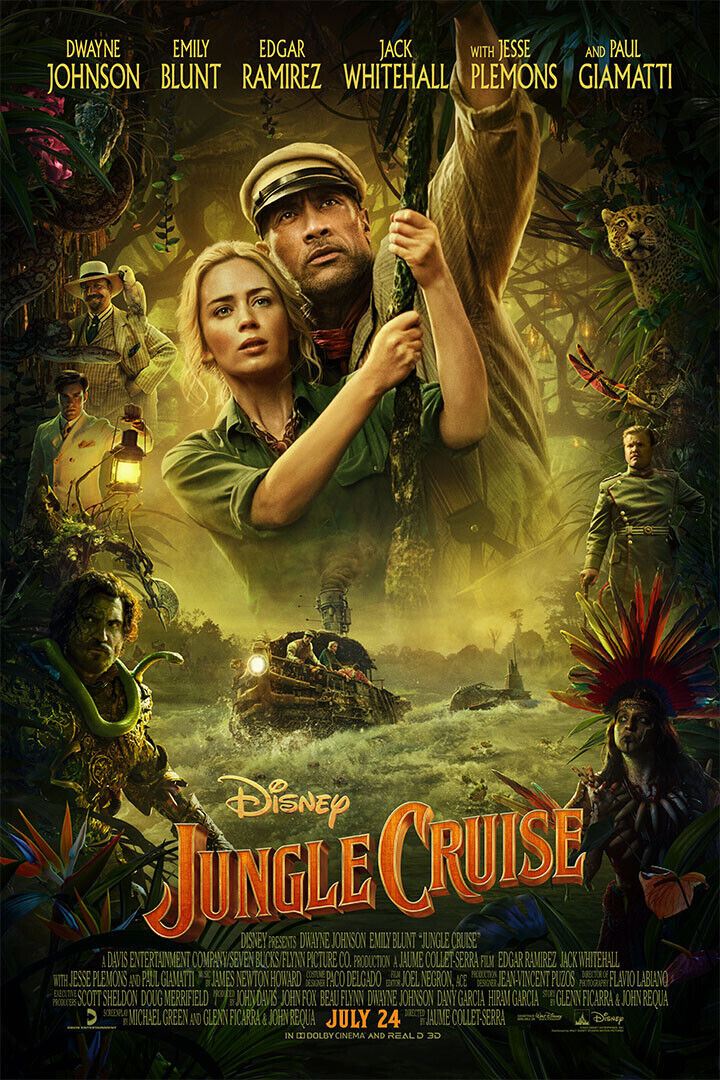 Jungle Cruise Movie 2021 Full Character Comedy Poster Wall Art Print Home Wall Decor