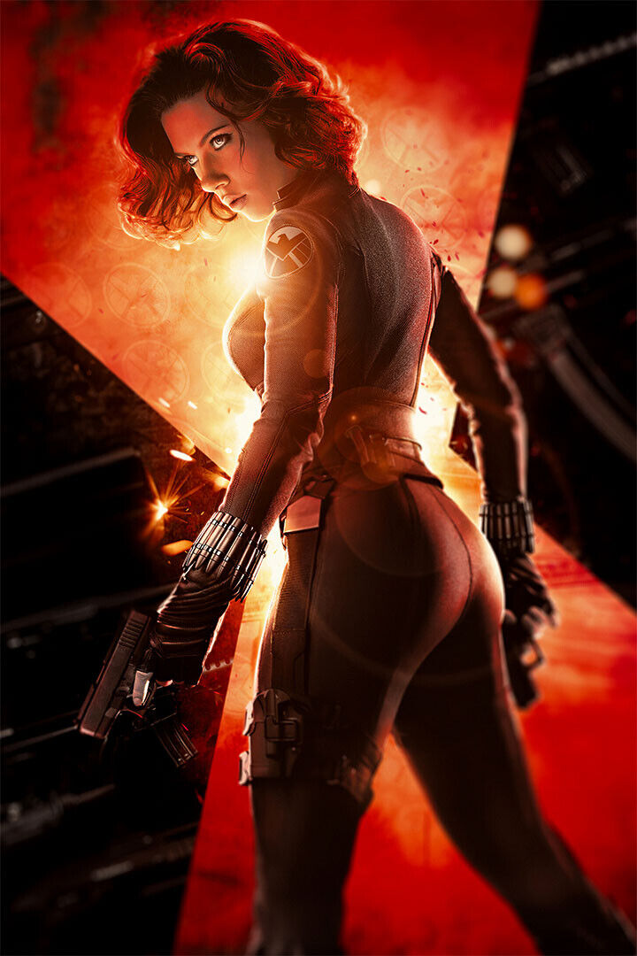 Black Widow Movie Superhero Action Adventure Poster Wall Art Print Home Wall Decor